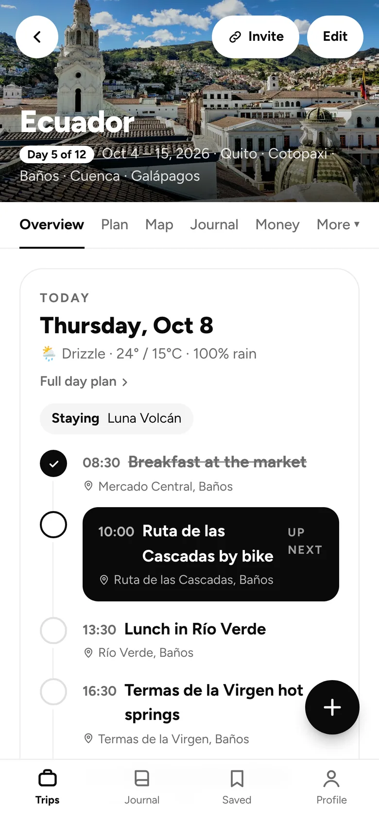 Today’s timeline with what’s up next